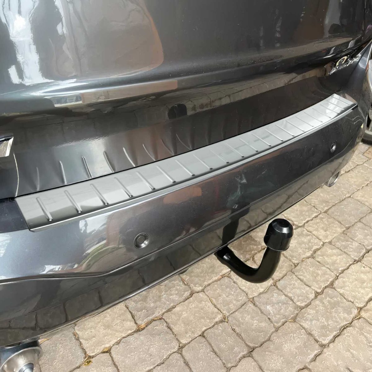 BMW X1 Rear Bumper Sill Cover - Omac - S.Steel - Gloss Silver - '15-'22